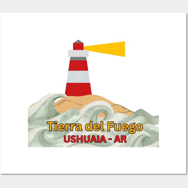 The lighthouse - Tierra del Fuego - Ushuaia Wall Art by DW Arts Design